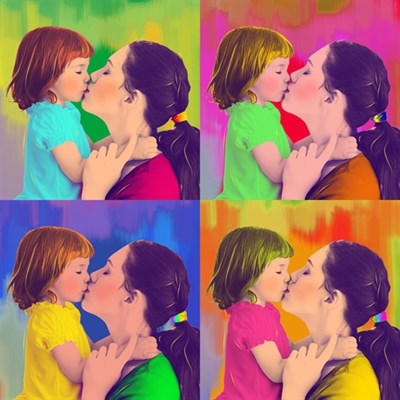 Pop Art 4 Panels from Photos - myDaVinci